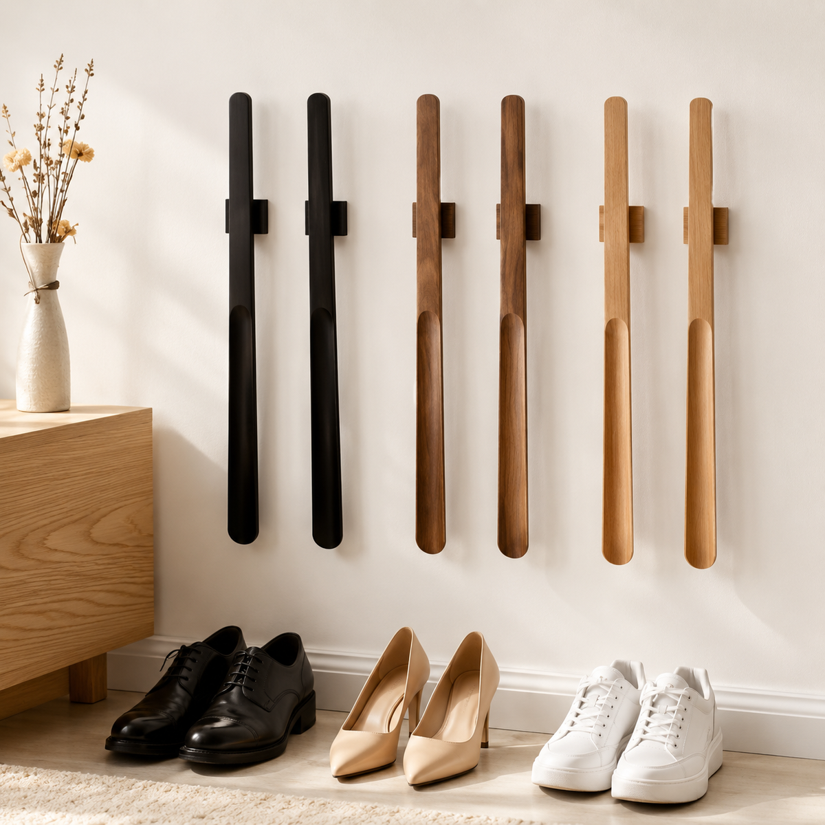 TidyNook Wooden Magnetic Shoe Horn