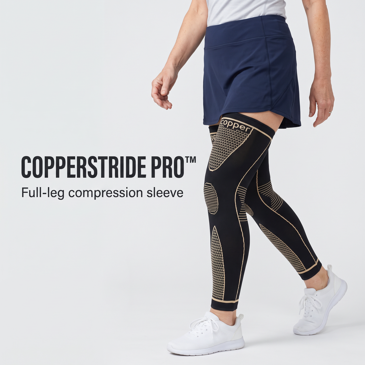 CopperStride Pro™ Full-Leg Compression Sleeve