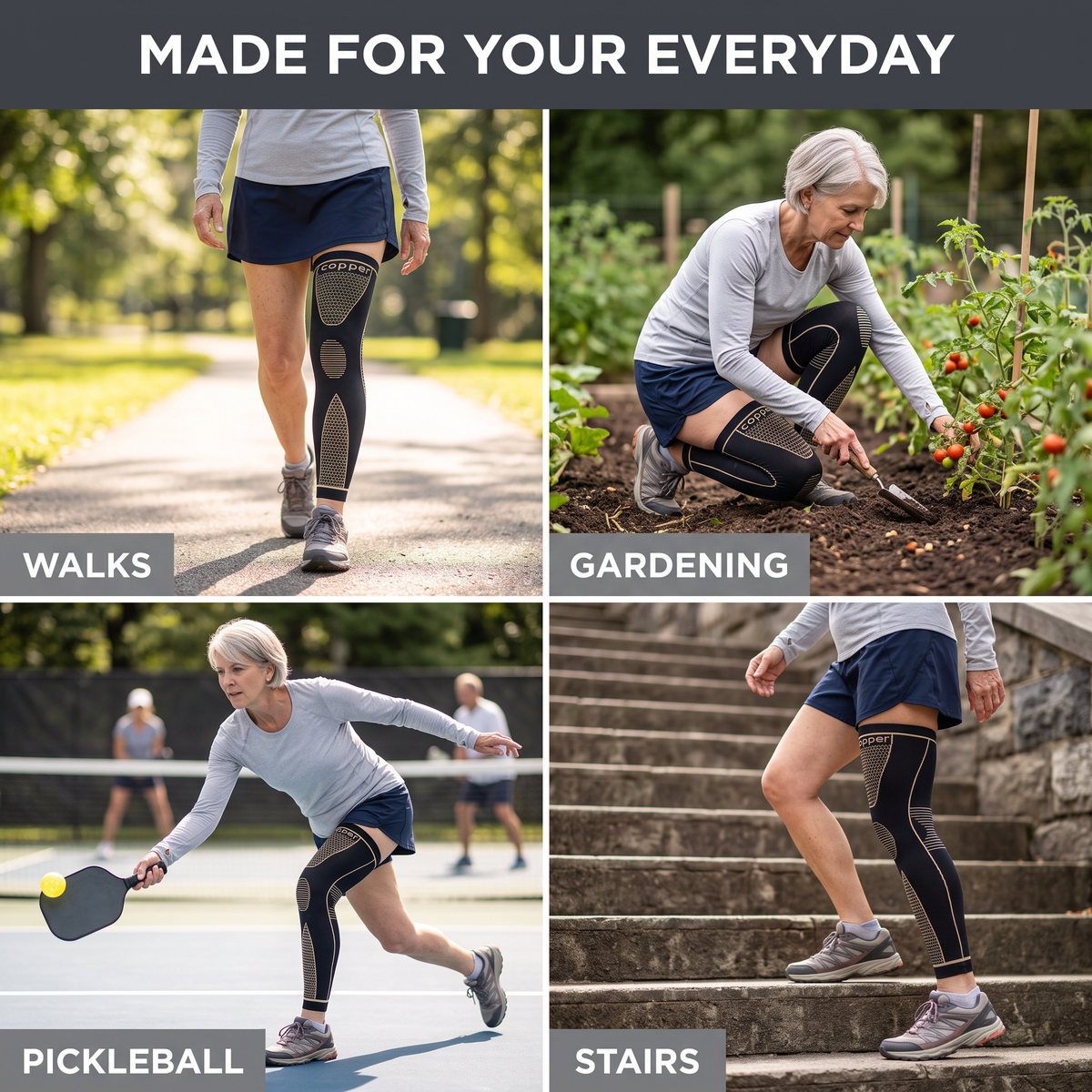 CopperStride Pro™ Full-Leg Compression Sleeve
