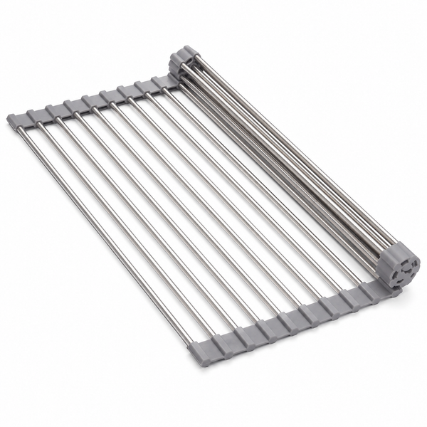 Stainless Steel Rollable Foldable Kitchen Dish Drying Rack