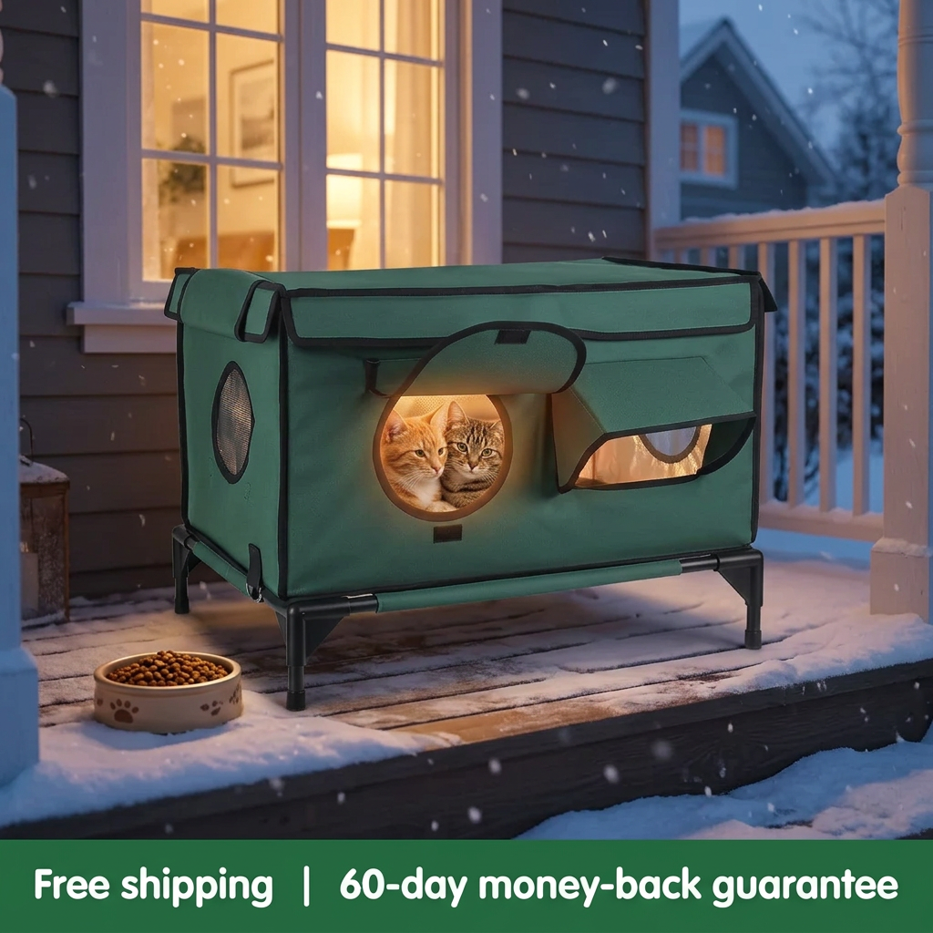 NookHaven™ Heated Outdoor Cat House