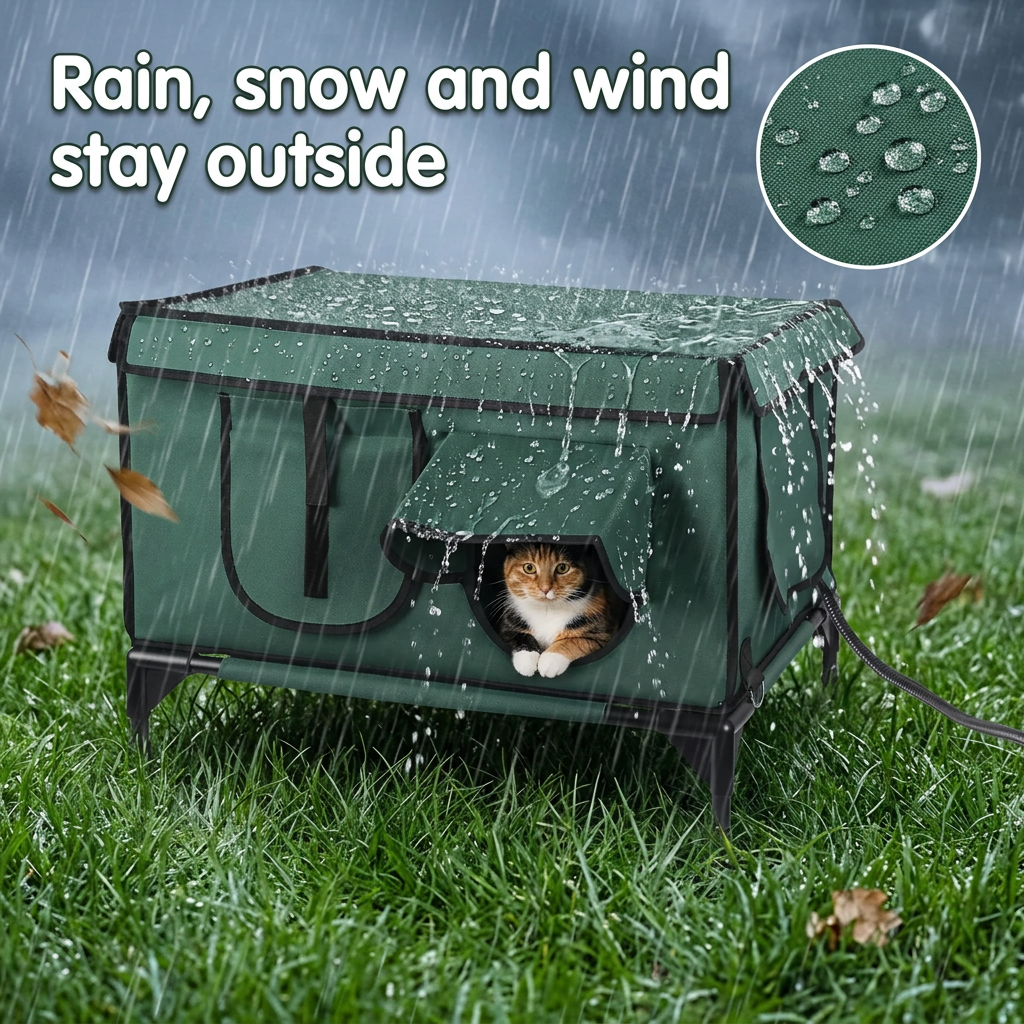 NookHaven™ Heated Outdoor Cat House