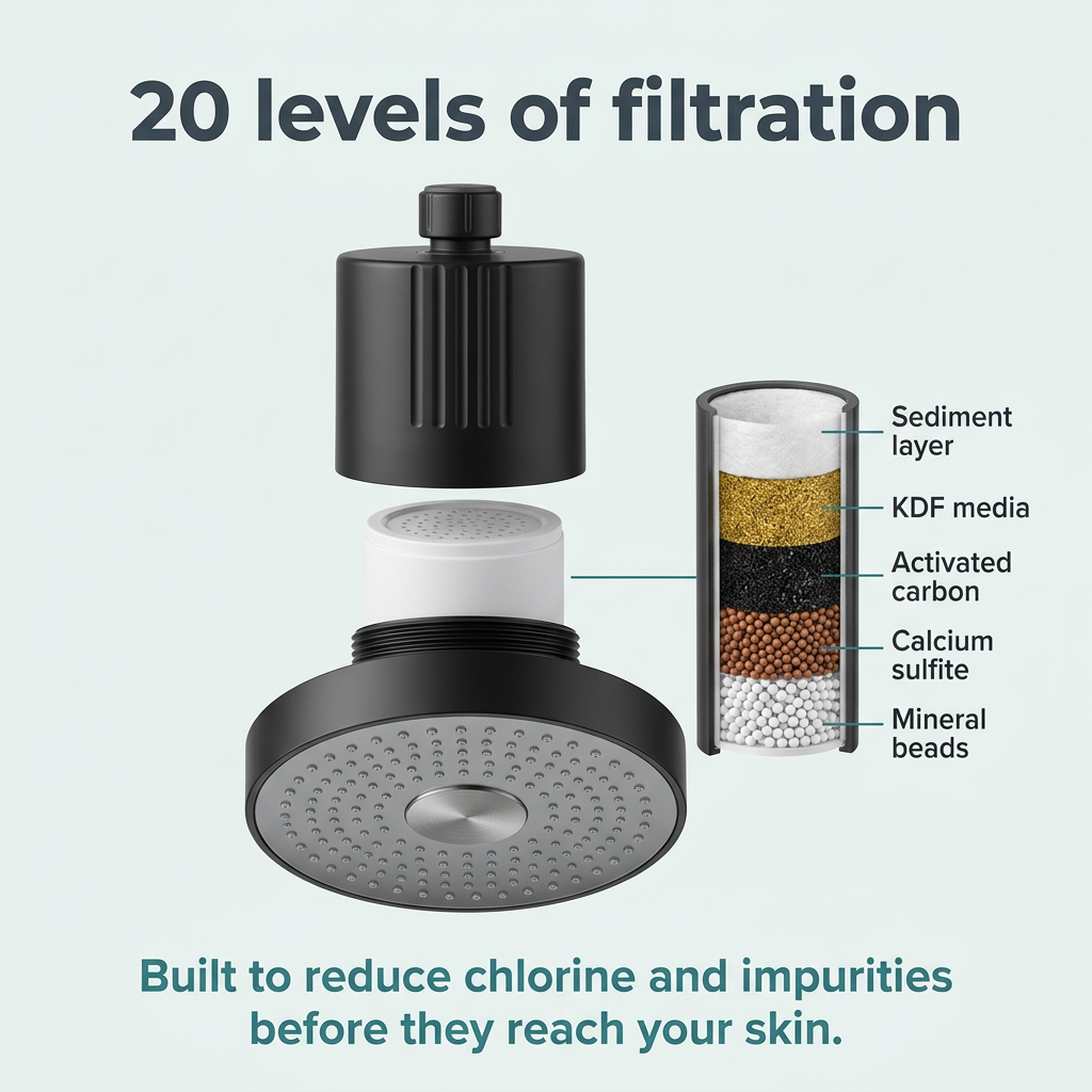 20-LEVEL FILTERED SHOWERHEAD