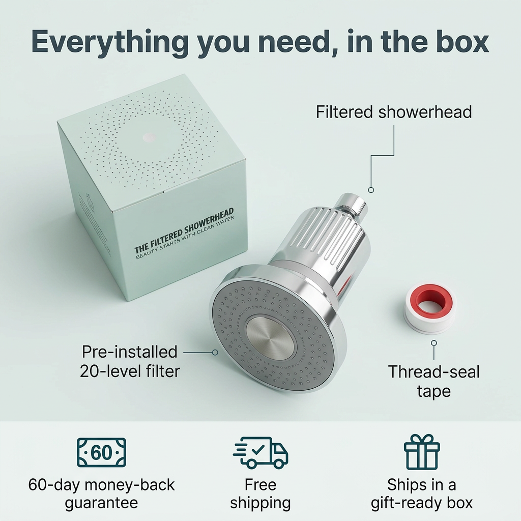 20-LEVEL FILTERED SHOWERHEAD